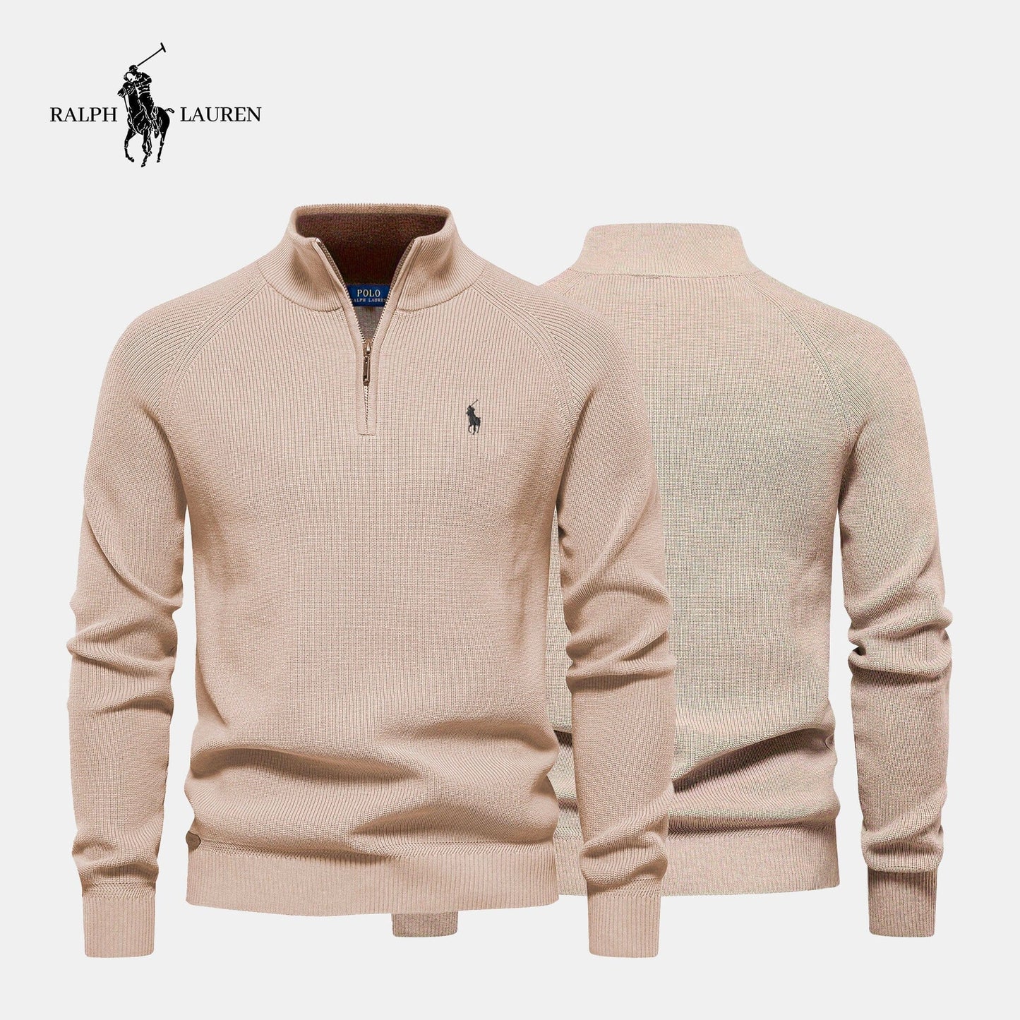 Men's R&L™ Zip Neck Sweater (Clearance)